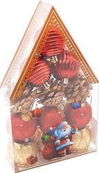 Елочная игрушка MonAmi Новогодний Микс GOLD23-6156 (12 шт)