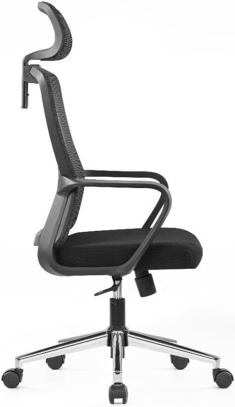 Офисное кресло SitZone U-060A (сетка/ткань, черный, крестовина хром)
