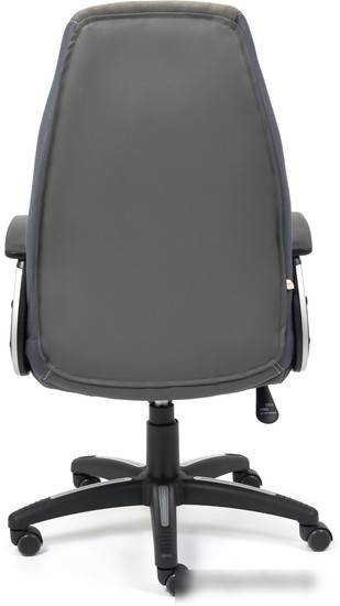 Кресло TetChair Inter (искусственная кожа, флок, ткань, серый/металлик)