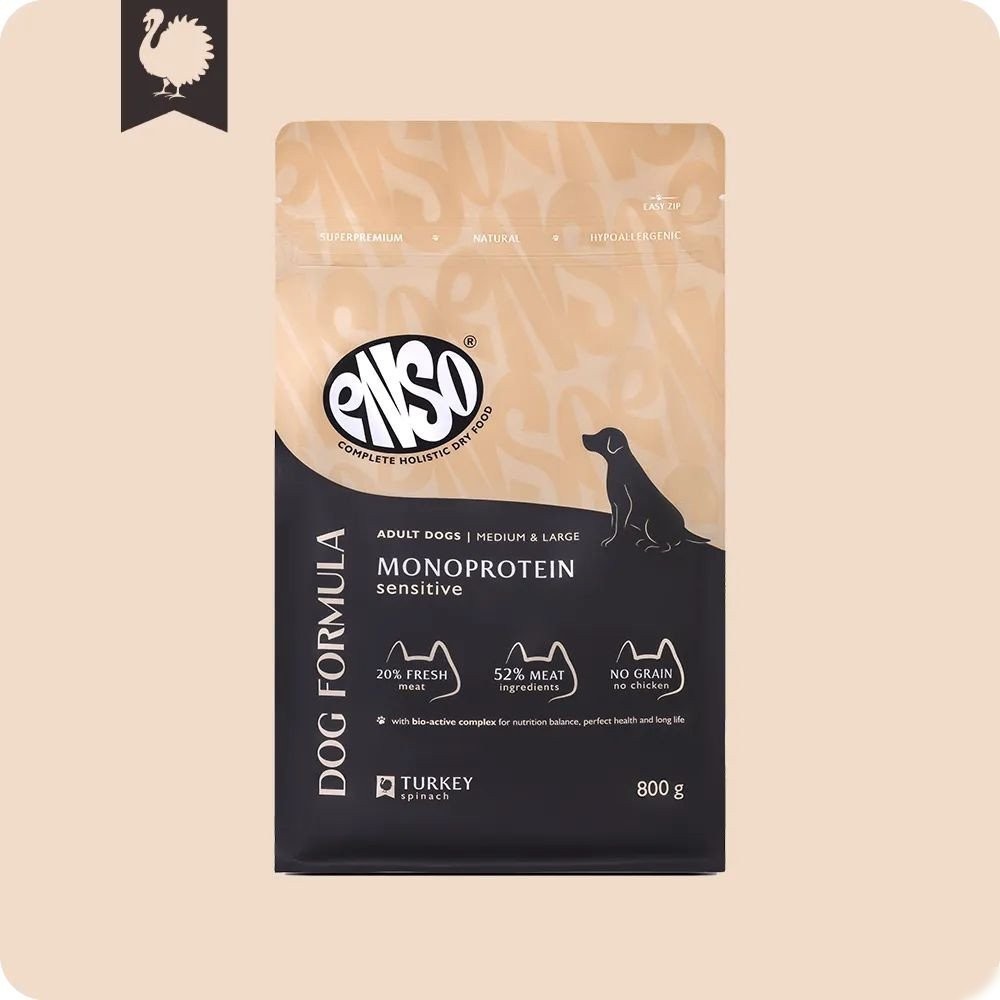 Сухой корм для собак Enso DF Monoprotein индейка шпинат 020/251390 800 г