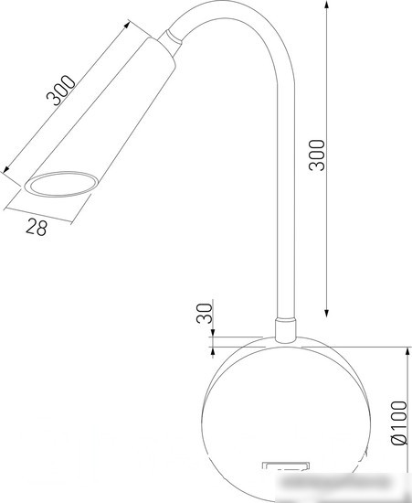Бра Elektrostandard Stem 40120/LED (черный)