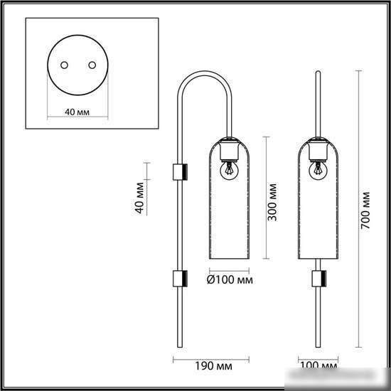 Бра Odeon Light Vosti 4805/1W