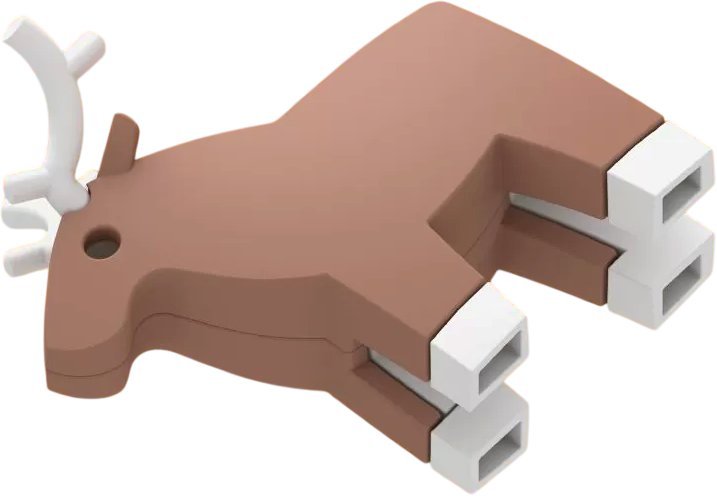 Магнитный конструктор Halftoys Animal Олень HAS010