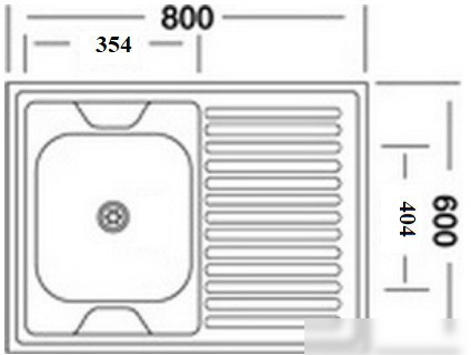 Кухонная мойка КромРус EC-220M RUS (левая)