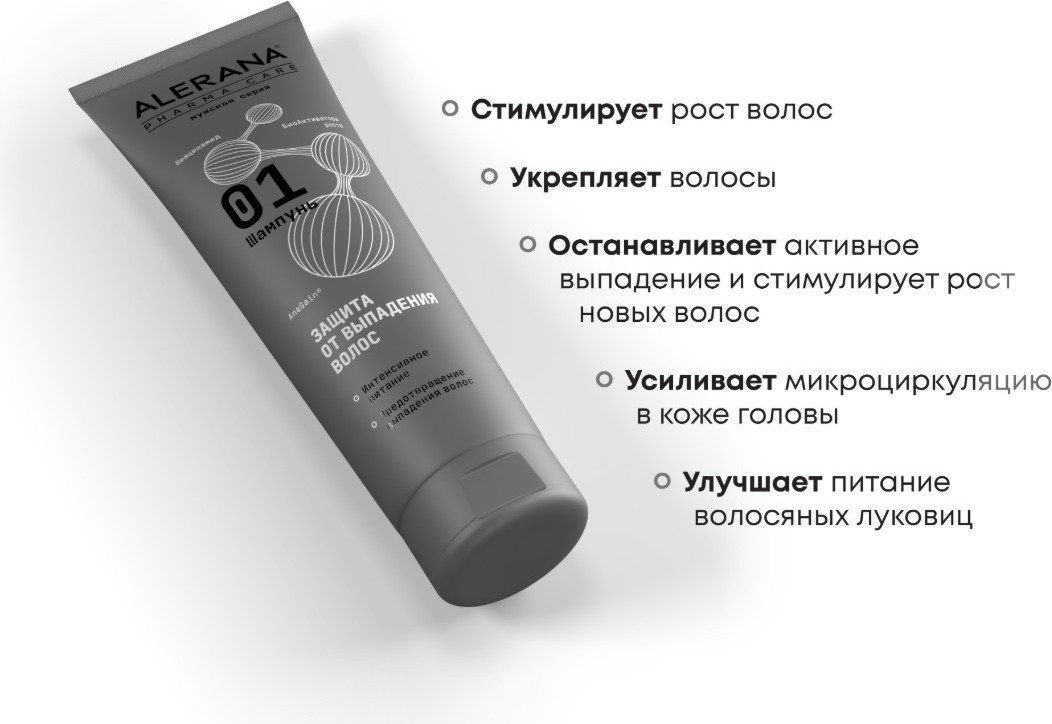 Шампунь Alerana Pharma care Формула защиты от выпадения для мужчин 260 мл