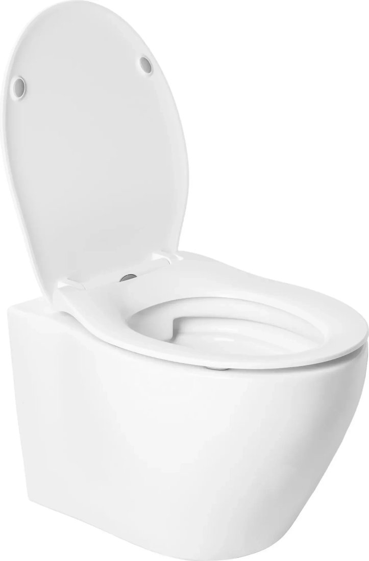 Унитаз подвесной Saniteco KW-99046 + 501 + K02-W (с кнопкой, белый)