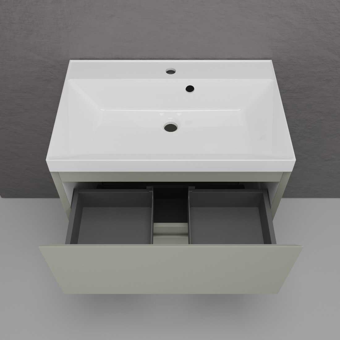 Symbolite Тумба под умывальник Манхэттен 70 Plus 2 ящика + Asti 70x45 (олива)