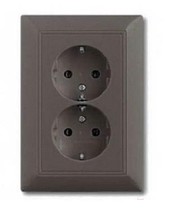 Розетка ABB Basic 55 2014-0-1477 (шато-черный)