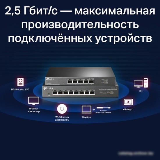 Неуправляемый коммутатор TP-Link TL-SG105-M2