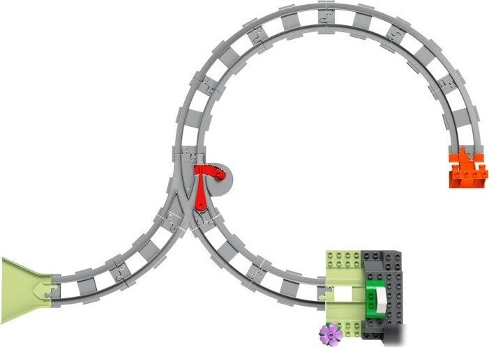 Конструктор LEGO Duplo Железнодорожный туннель и пути 10425