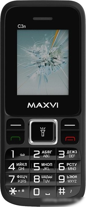 Кнопочный телефон Maxvi C3n (черный)