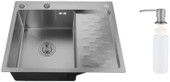 Кухонная мойка РМС MRK-6350BL-L (с дозатором)