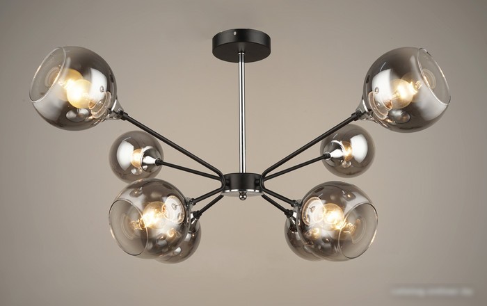 Люстра средней высоты Mirastyle SX-N-8326/8 BK+CH
