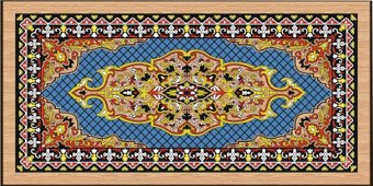 Шашки/нарды Partida Сирия. Голубые малые rasgol40