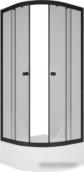 Душевой уголок Метакам Classic Black 90x90 ШПS_013572 (прозрачное стекло)