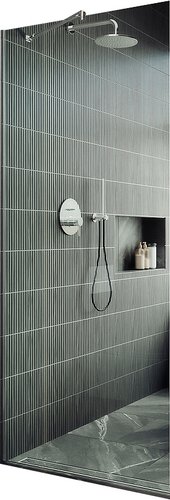 Душевая стенка MaybahGlass 195x79 MGD-695-5у (прозрачное стекло/хром матовый)