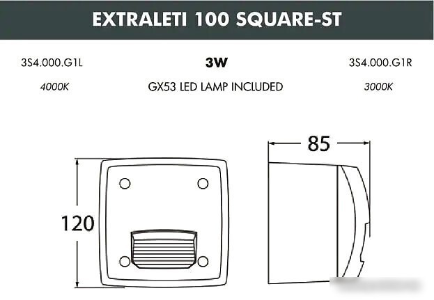 Подсветка для ступеней Fumagalli Leti 3S4.000.000.WYG1L