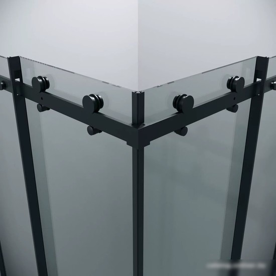 Душевой уголок Grossman Classic 100x100x195 300.K33.04.1010.21.00 (черный матовый/прозрачное стекло)