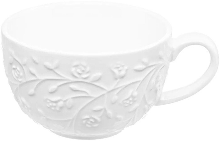 Чашка с блюдцем Elan Gallery Веточки-цветочки 630058