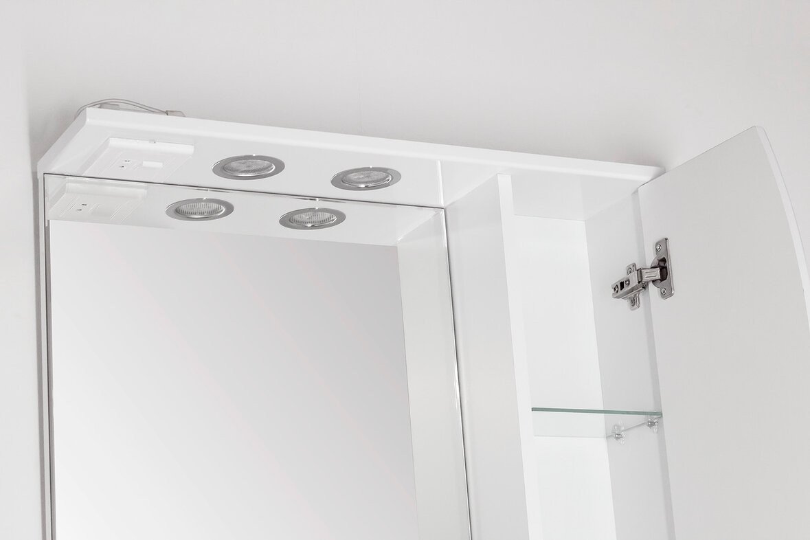 Symbolite Шкаф с зеркалом для ванной Амелия 650 (со светом)