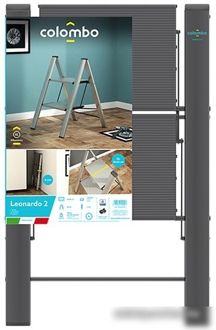 Лестница-стремянка Colombo Leonardo 2 G300A02W (2 ступени, черный)