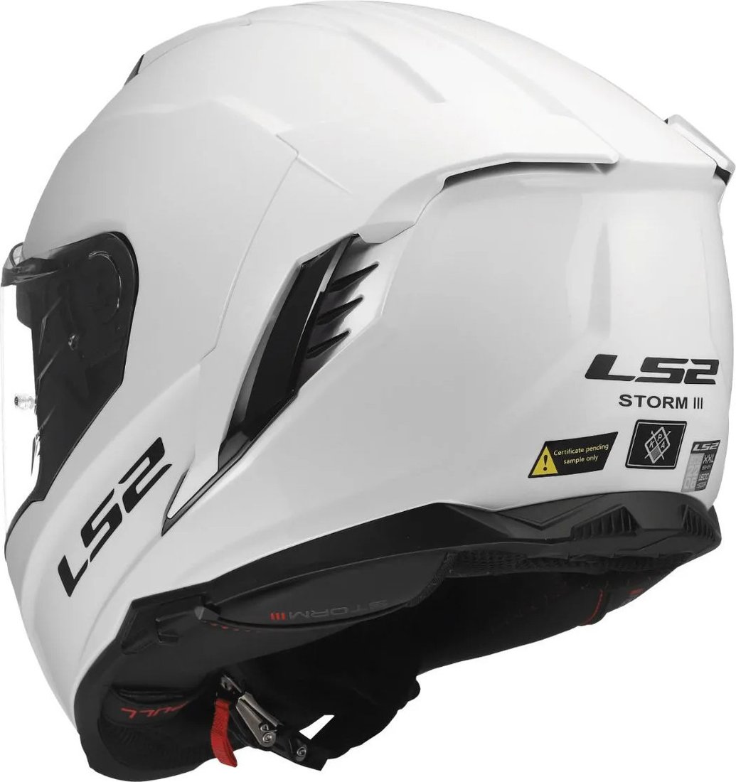 Мотошлем LS2 FF818 Storm III Solid (XS, белый глянец)