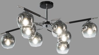 Люстра средней высоты Aitin Pro НПБ 02-8x60-105 K312/8 (черный/хром)