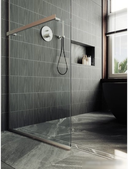 Душевая стенка MaybahGlass 195x119 MGD-714-5у (прозрачное стекло/хром матовый)
