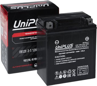 Мотоциклетный аккумулятор UniPLUS EB12E-3-1 (12 А·ч)