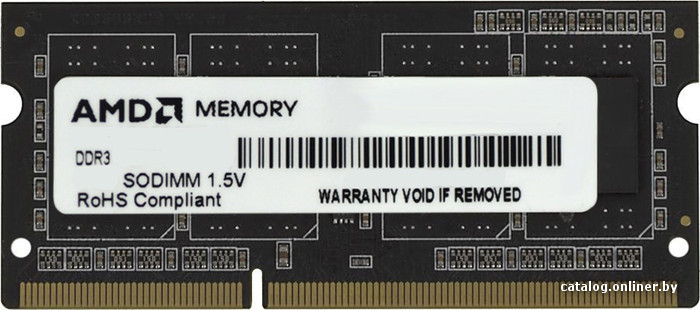 Оперативная память AMD Radeon Entertainment 2GB DDR3 SO-DIMM (R532G1601S1S-UO) Оперативная память AMD Radeon Entertainment 2GB DDR3 SO-DIMM (R532G1601S1S-UO)