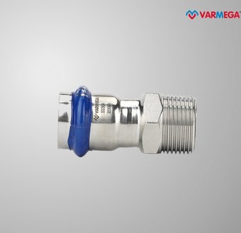Фитинг Varmega Муфта раструбная Inox Press с наружной резьбой 28x3/4" VM706002805