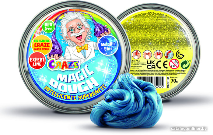 Тесто для лепки Craze Magic Dough Попрыгунчик Опыты профессора 35245.C (синий)