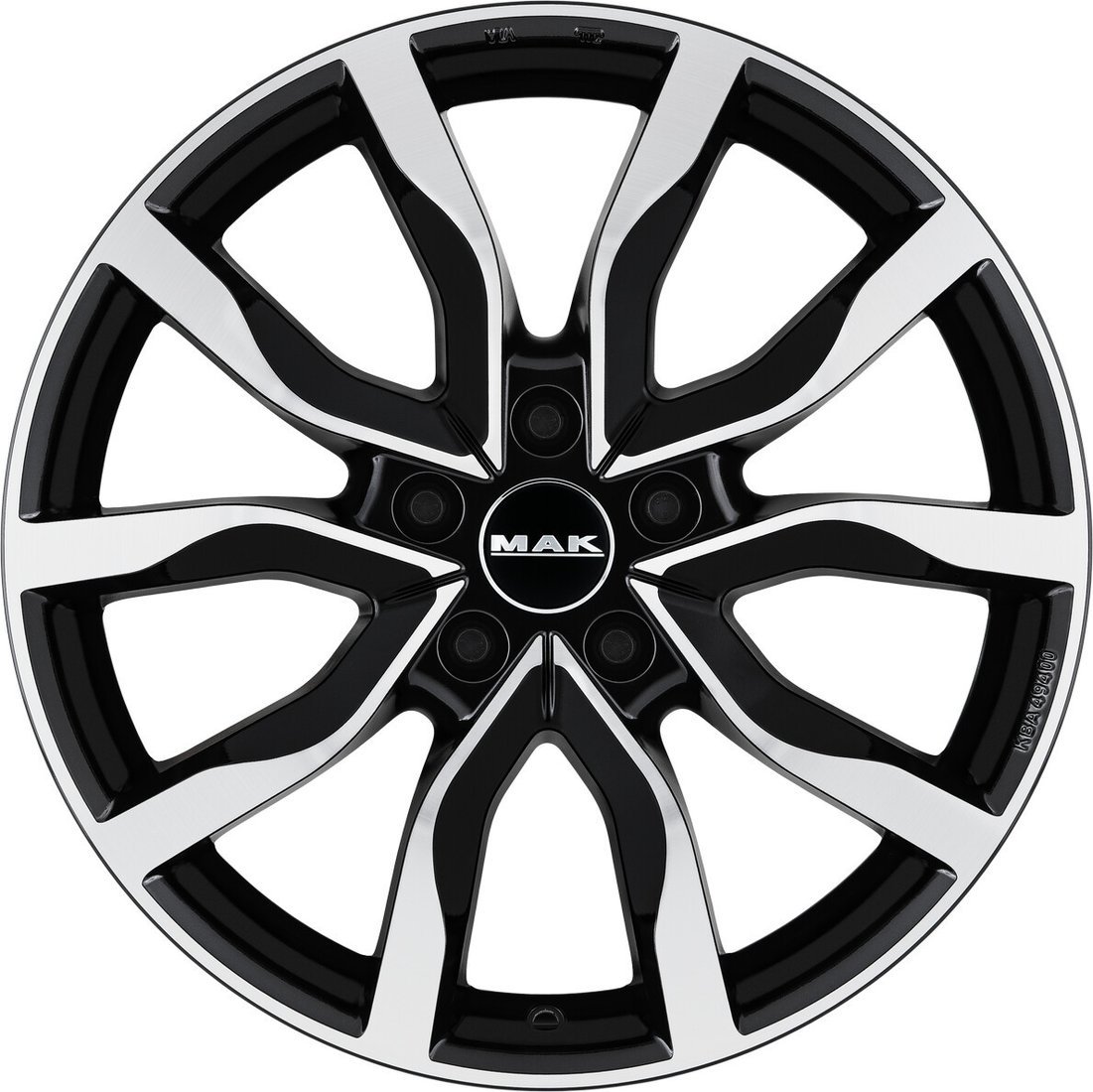 Литые диски MAK Koln 21x9.5" 5x130мм DIA 71.6мм ET 52мм Black Mirror