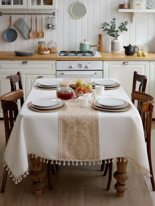 Скатерть Home One Linen Weave 140x220 436215 (бежевый)
