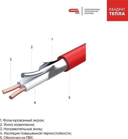 Нагревательный кабель СТН КС-1500 83 м 1494 Вт