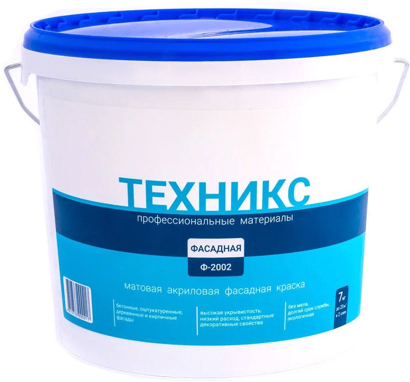 Краска Техникс Фасад ВД-АК-1 Ф-2002 P 7 кг (серый)
