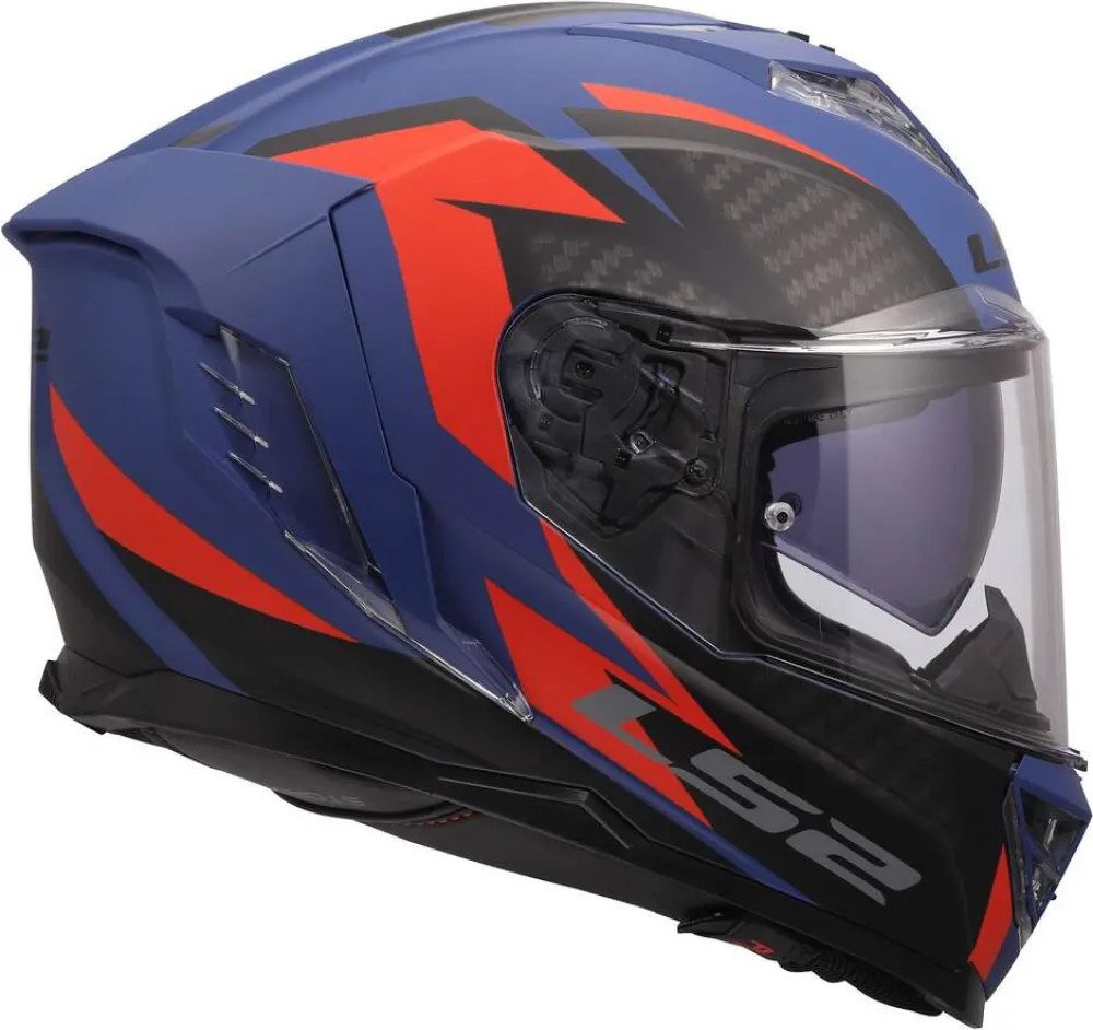 Мотошлем LS2 FF818 Storm III Dynamo (2XL, синий/красный)