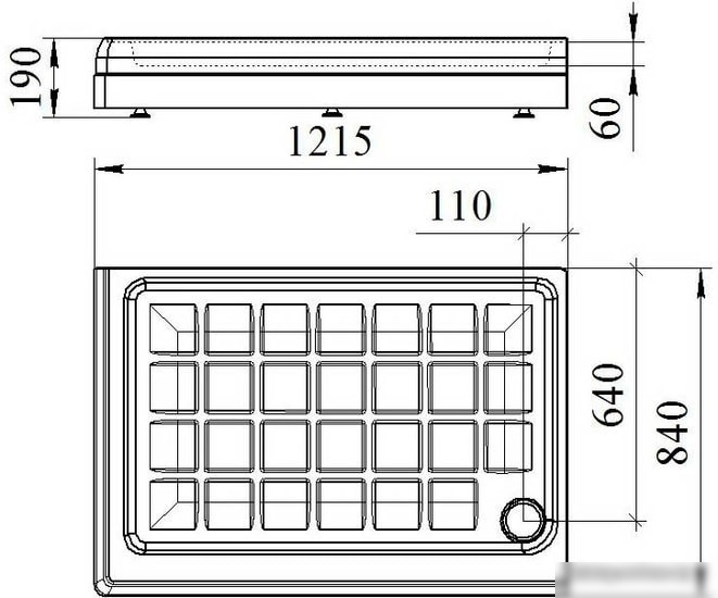 Душевой поддон Radomir 122x84 1-11-0-1-0-012