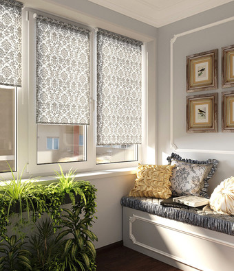 Рулонные шторы Legrand Дамаск 98x175 (серебро)