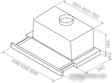 Кухонная вытяжка Jetair Orion LX/GR/F/60/VT (PRF0099876)