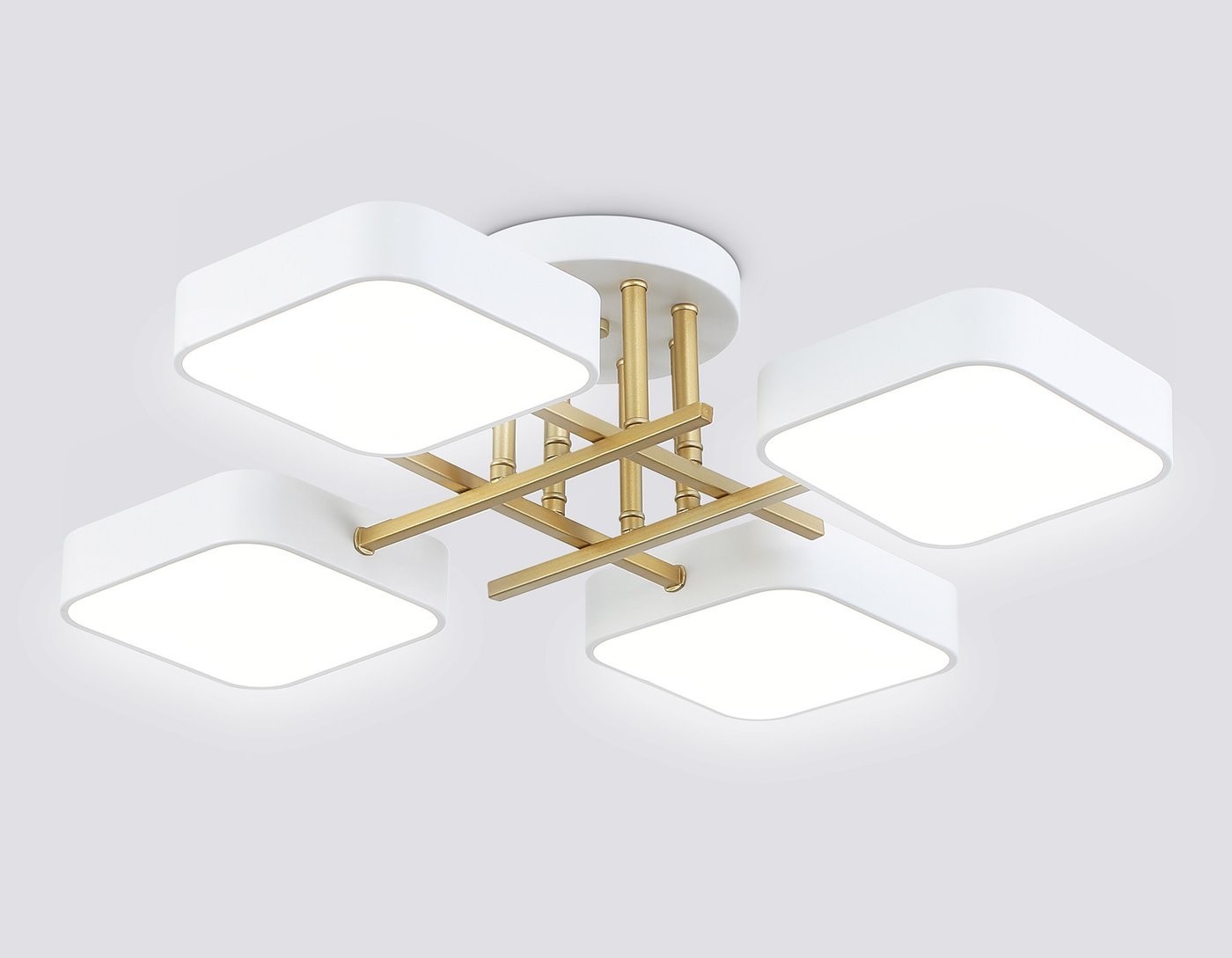 Припотолочная люстра Ambrella light FL516341/4 WH/GD (белый/золото)