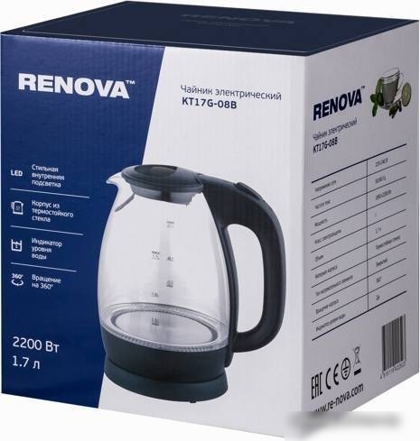 Электрический чайник Renova KT17G-08B
