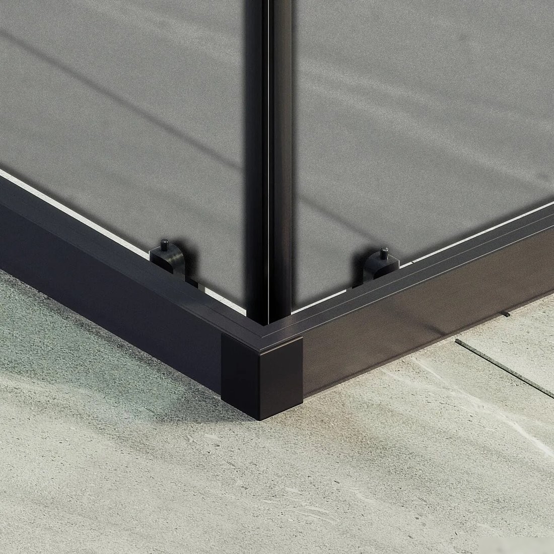 Душевой уголок MaybahGlass MGY-1331-6 (графит матовый стекло/черный)