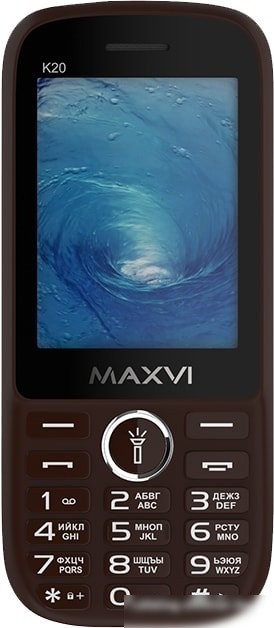 Кнопочный телефон Maxvi K20 (коричневый)
