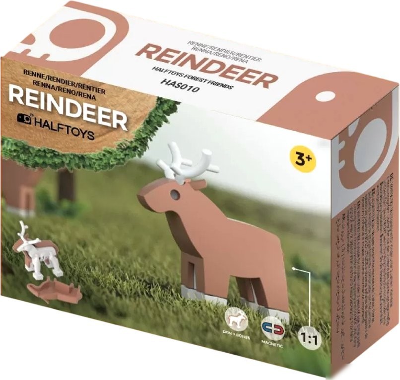 Магнитный конструктор Halftoys Animal Олень HAS010