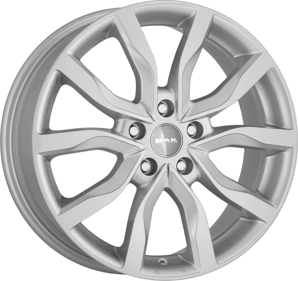 Литые диски MAK Highlands 19x8" 5x108мм DIA 63.4мм ET 45мм Silver