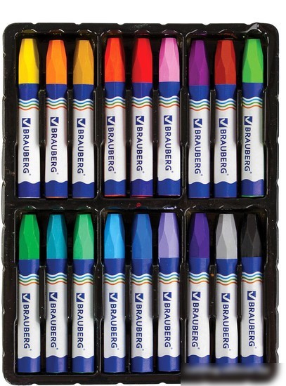 Восковые мелки BRAUBERG 222971 (18 цв)