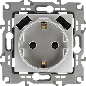 Розетка USB ЭРА 12-4109-03 Б0047842 (алюминий)