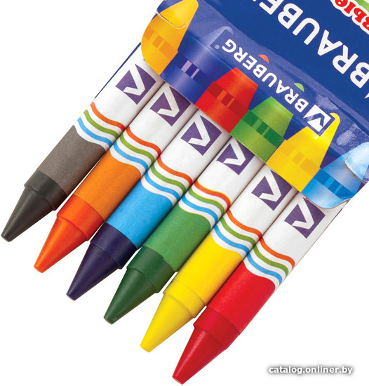 Восковые мелки BRAUBERG Пифагор 222961 (6 цв)