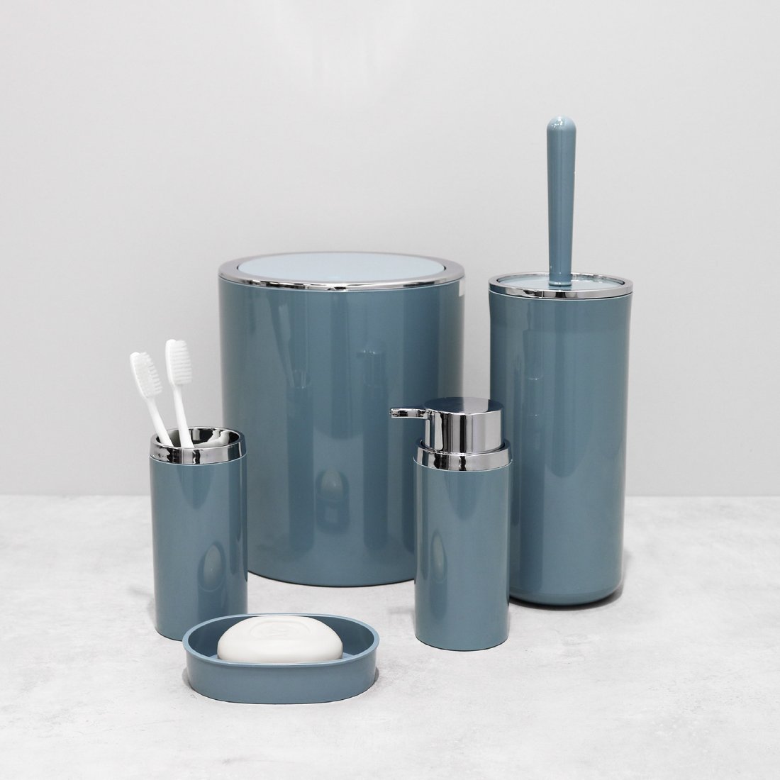 Мусорное ведро Fixsen Round Blue FX-455-6